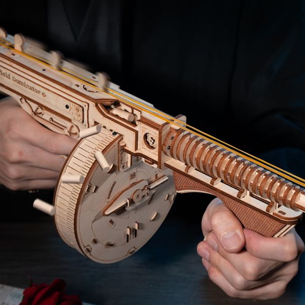 Пістолет-кулемет Томпсона 3D пазл. Rokr Submachine Gun 3D Wooden Puzzle LQB01 LQB01 фото