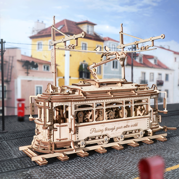 Міський трамвай 3D пазл з дерева. ROKR Classic City Tram 3D Puzzle LK801 LK801 фото