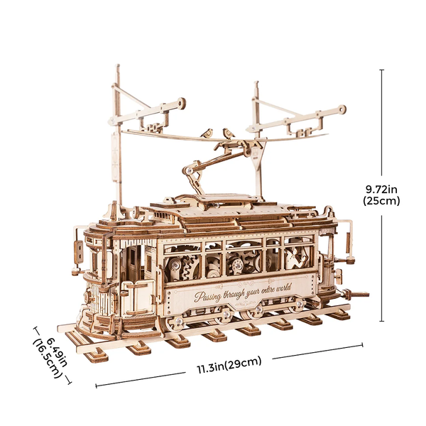 Міський трамвай 3D пазл з дерева. ROKR Classic City Tram 3D Puzzle LK801 LK801 фото