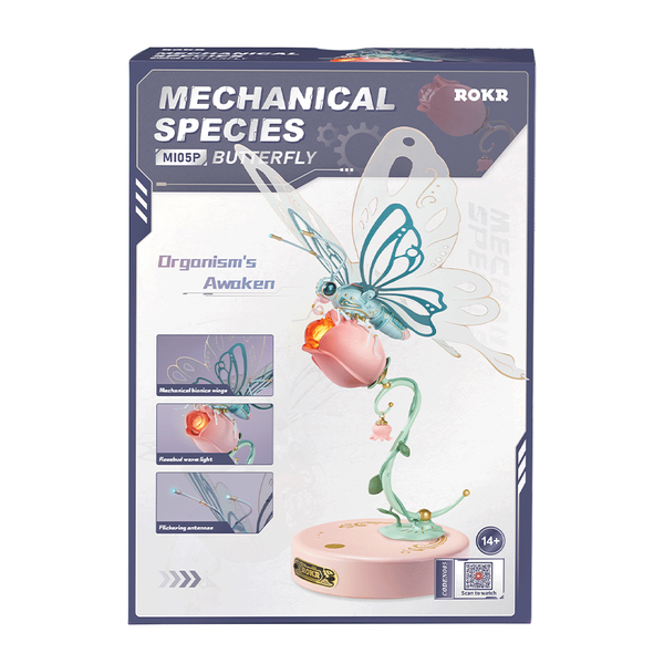 Механічний Метелик 3D пазл. ROKR Butterfly DIY Mechanical 3D Puzzle MI05P MI05P фото