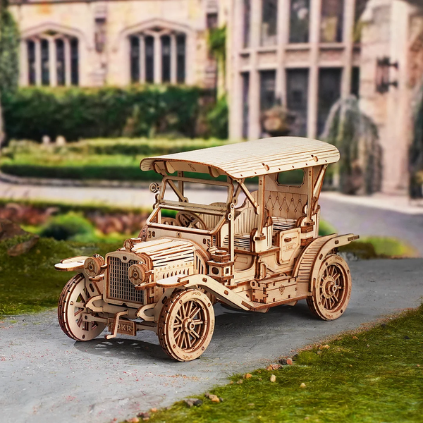 Вінтажний автомобіль 3D пазл з дерева. ROKR Vintage Car 3D Wooden Puzzle MC801 MC801 фото