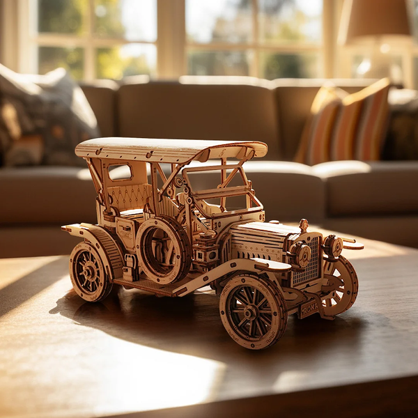 Вінтажний автомобіль 3D пазл з дерева. ROKR Vintage Car 3D Wooden Puzzle MC801 MC801 фото