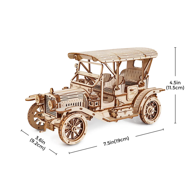 Вінтажний автомобіль 3D пазл з дерева. ROKR Vintage Car 3D Wooden Puzzle MC801 MC801 фото